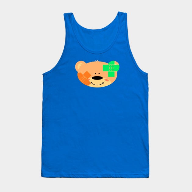 Teddy bear with Band Aid Tank Top by schlag.art